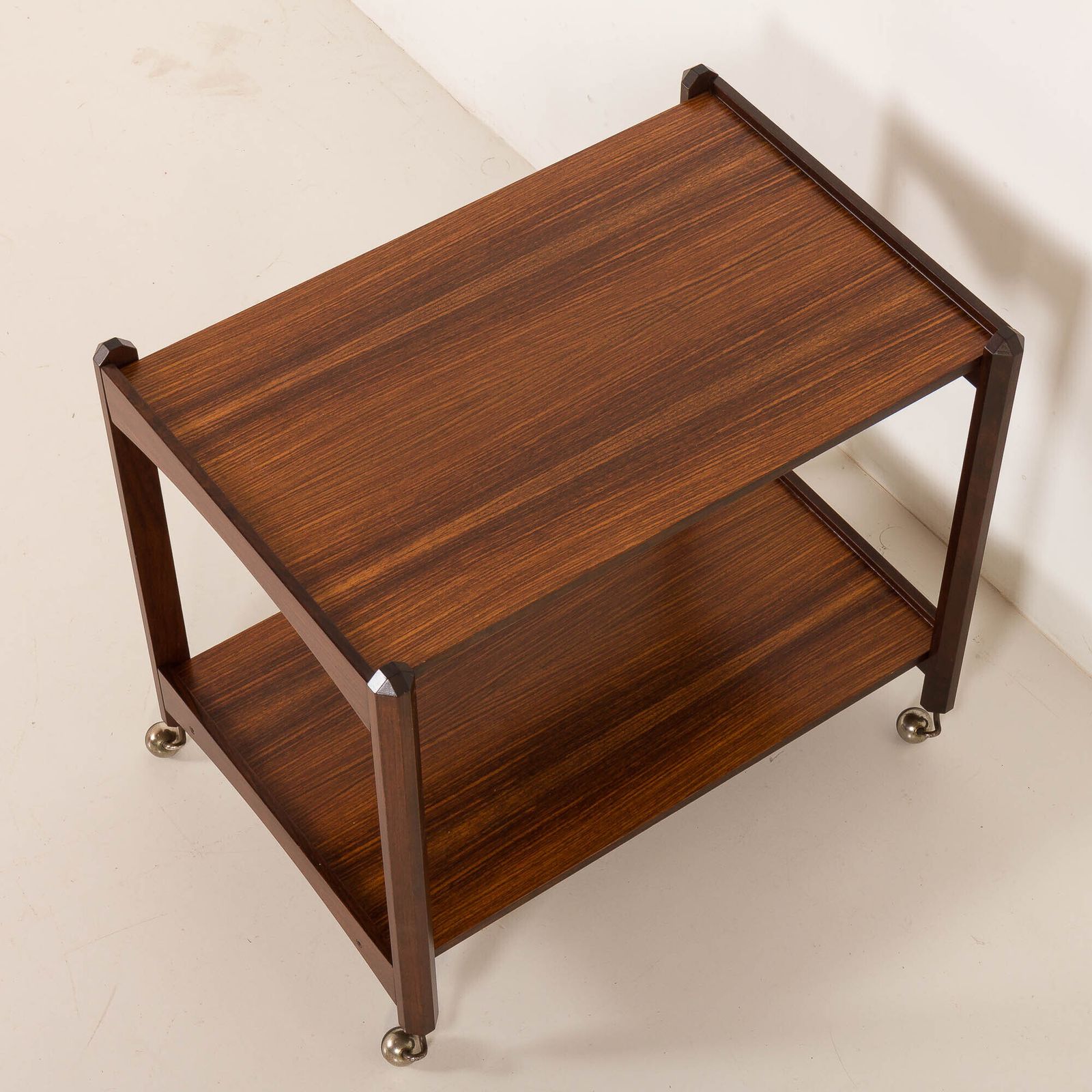 Furniture Italian Mid Century Bar Trolley, Serving Cart In Rosewood, 1960s photo