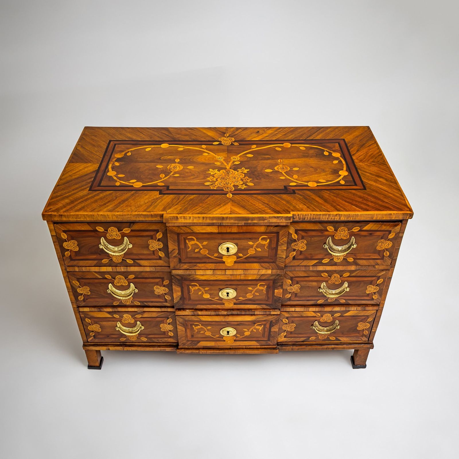 Furniture Louis Seize Marquetry Chest Of Drawers Late 18th Century photo