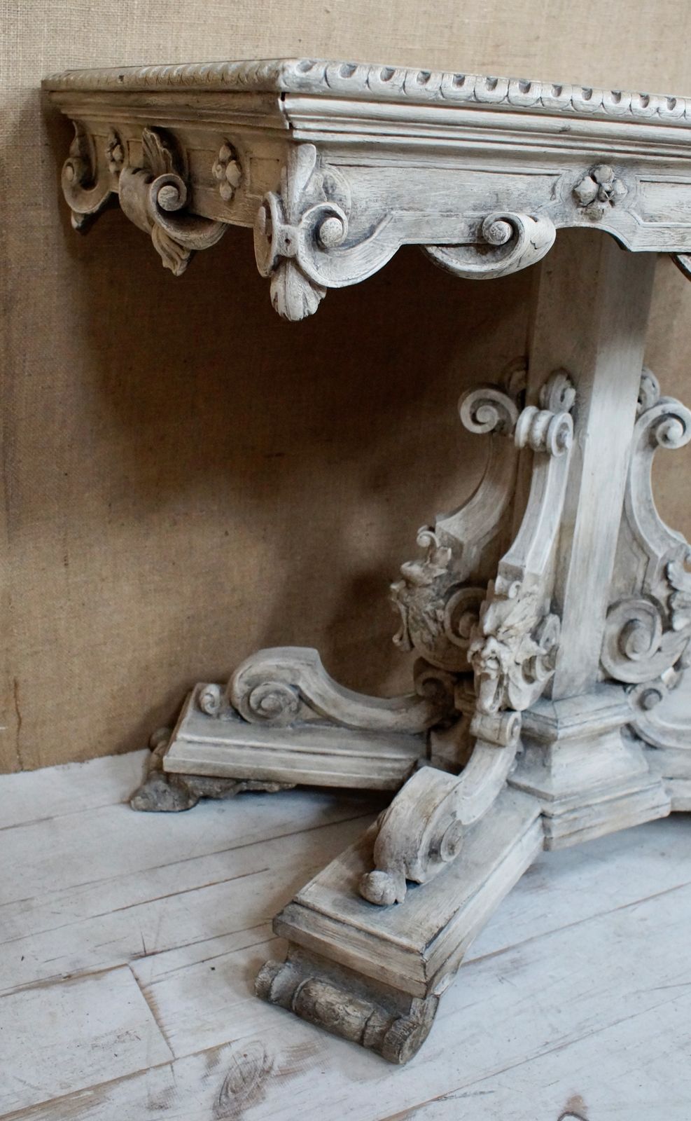 1700.0 Victorian Italian Baroque Painted Faux Marble Centre Table photo