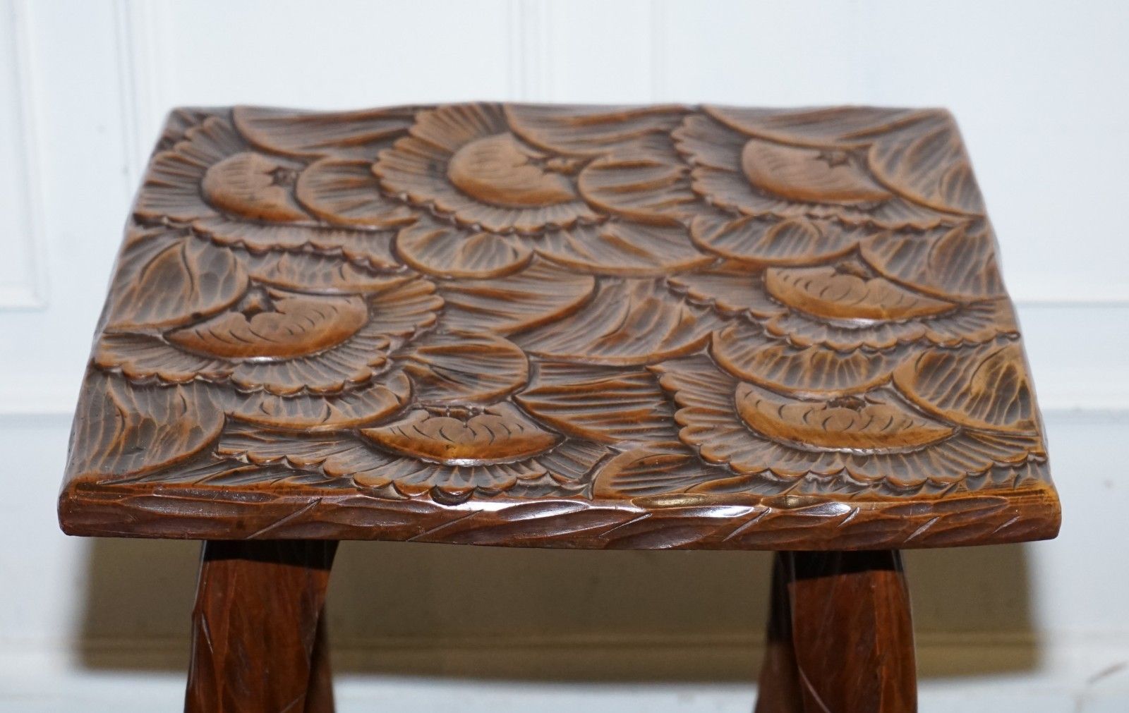 Restored 19th Century Libertys London Hand Carved Occasional Side End Lamp Table photo Furniture