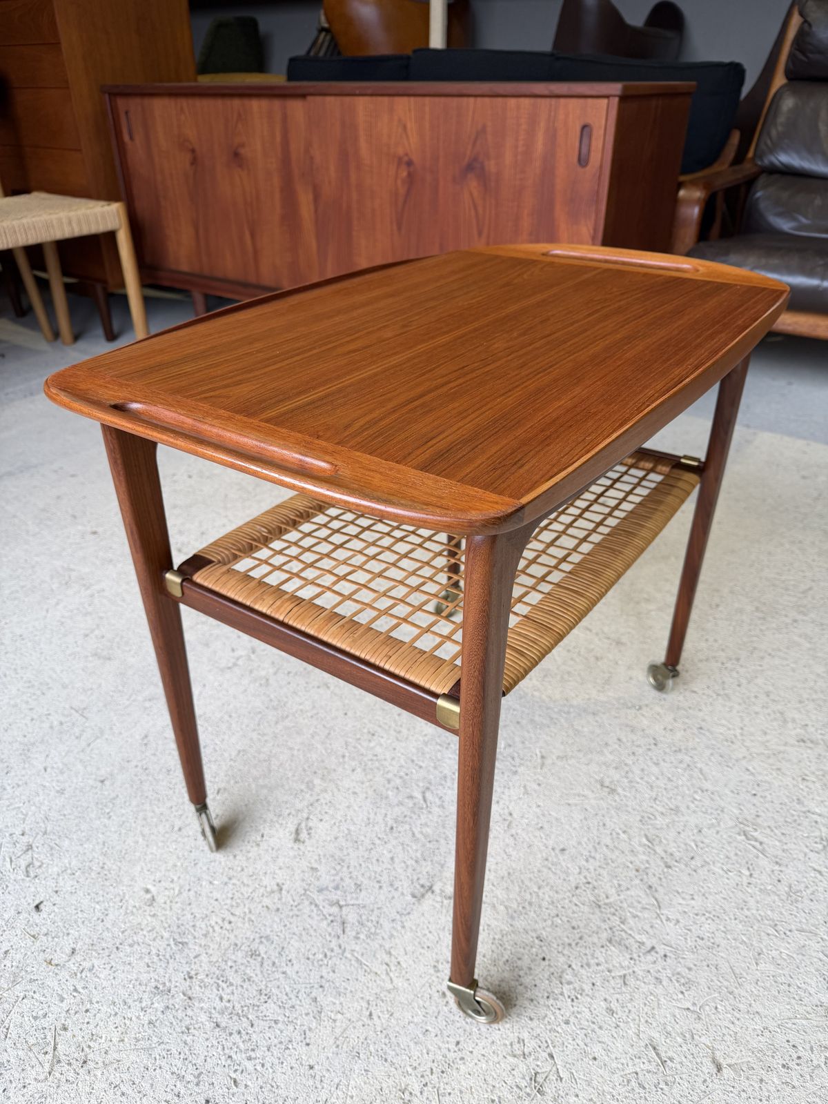 Danish Mid Century Serving Trolley By Johannes Andersen For Silkeborg C.1960s photo furniture