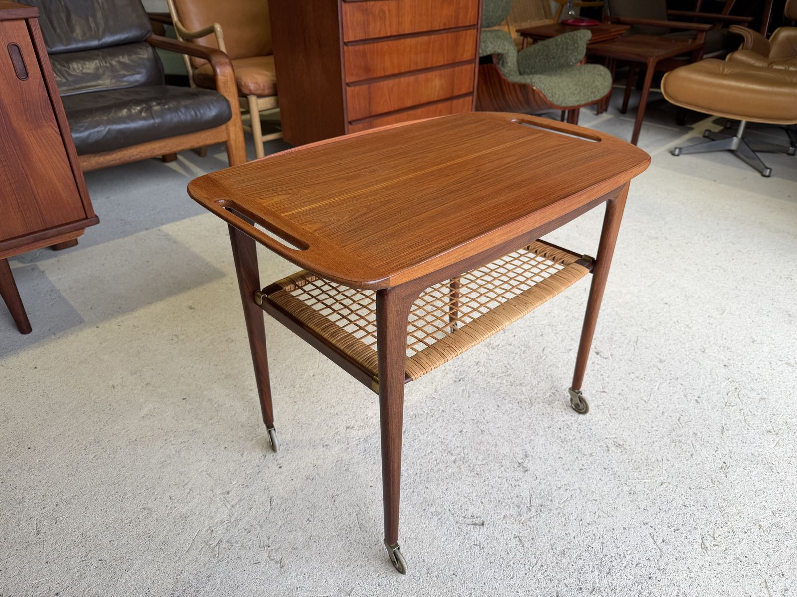 Danish Mid Century Serving Trolley By Johannes Andersen For Silkeborg C.1960s