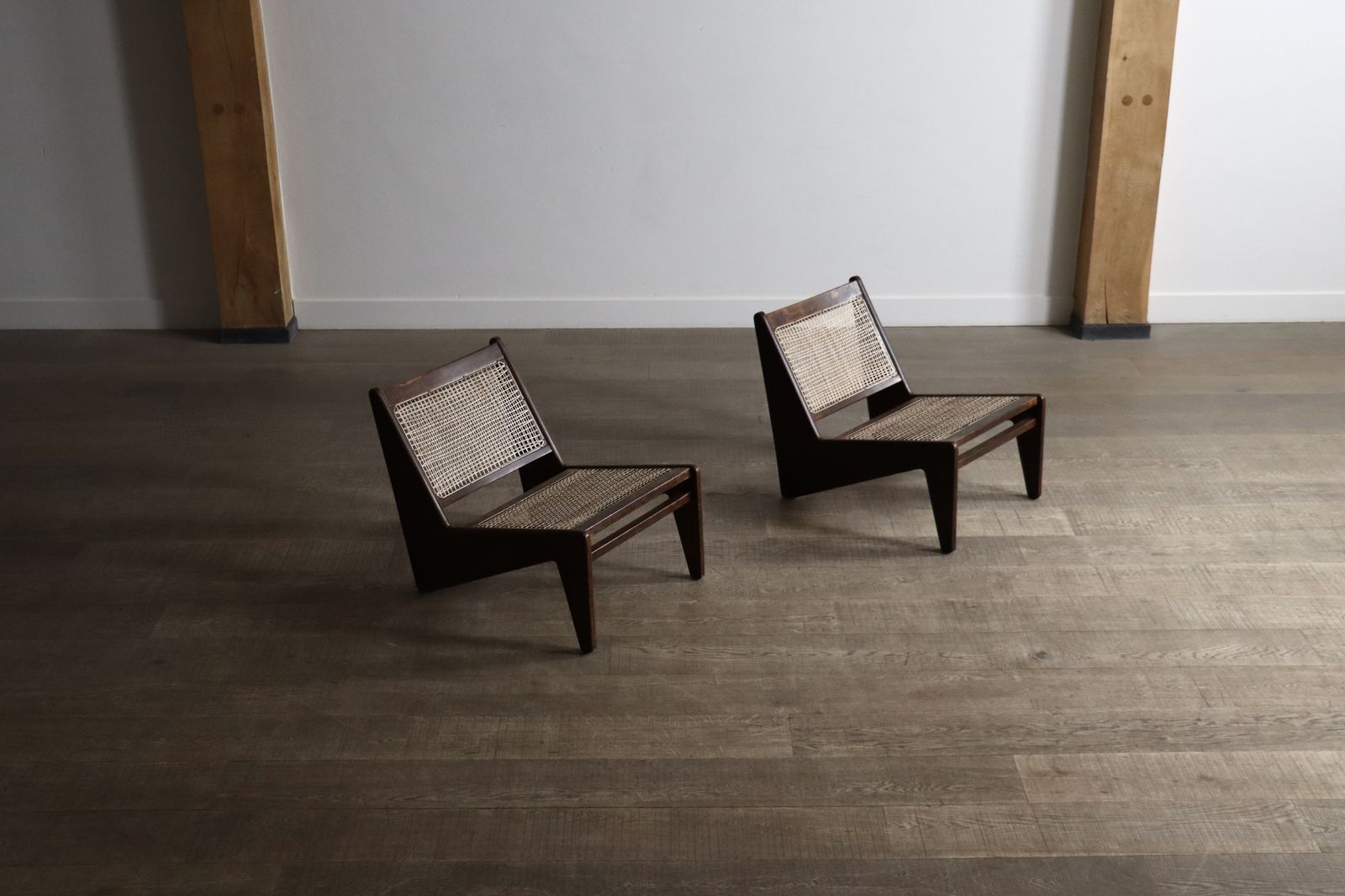 Pierre Jeanneret Kangaroo Chairs Pj Si 59, India, 1955 photo furniture