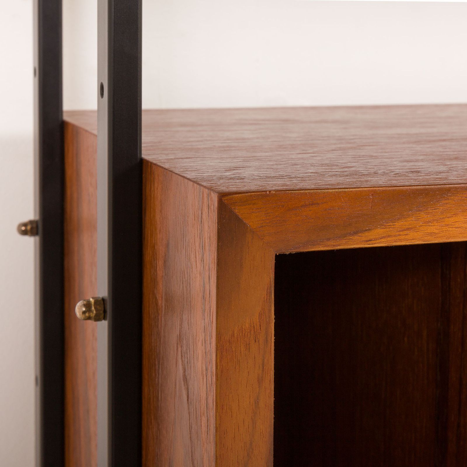photo furniture Mid Century Free Standing Vinyl Records Wall Unit, Italy 1970s.