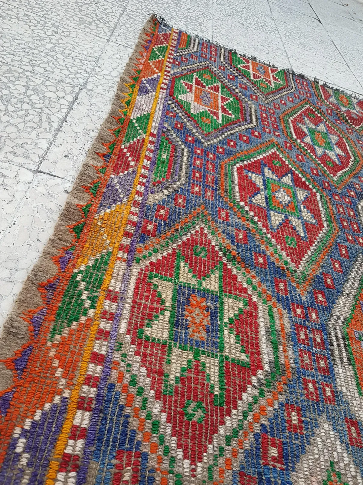 Turkish Jajim Kilim Rug 6'1" X 7'5" photo buy