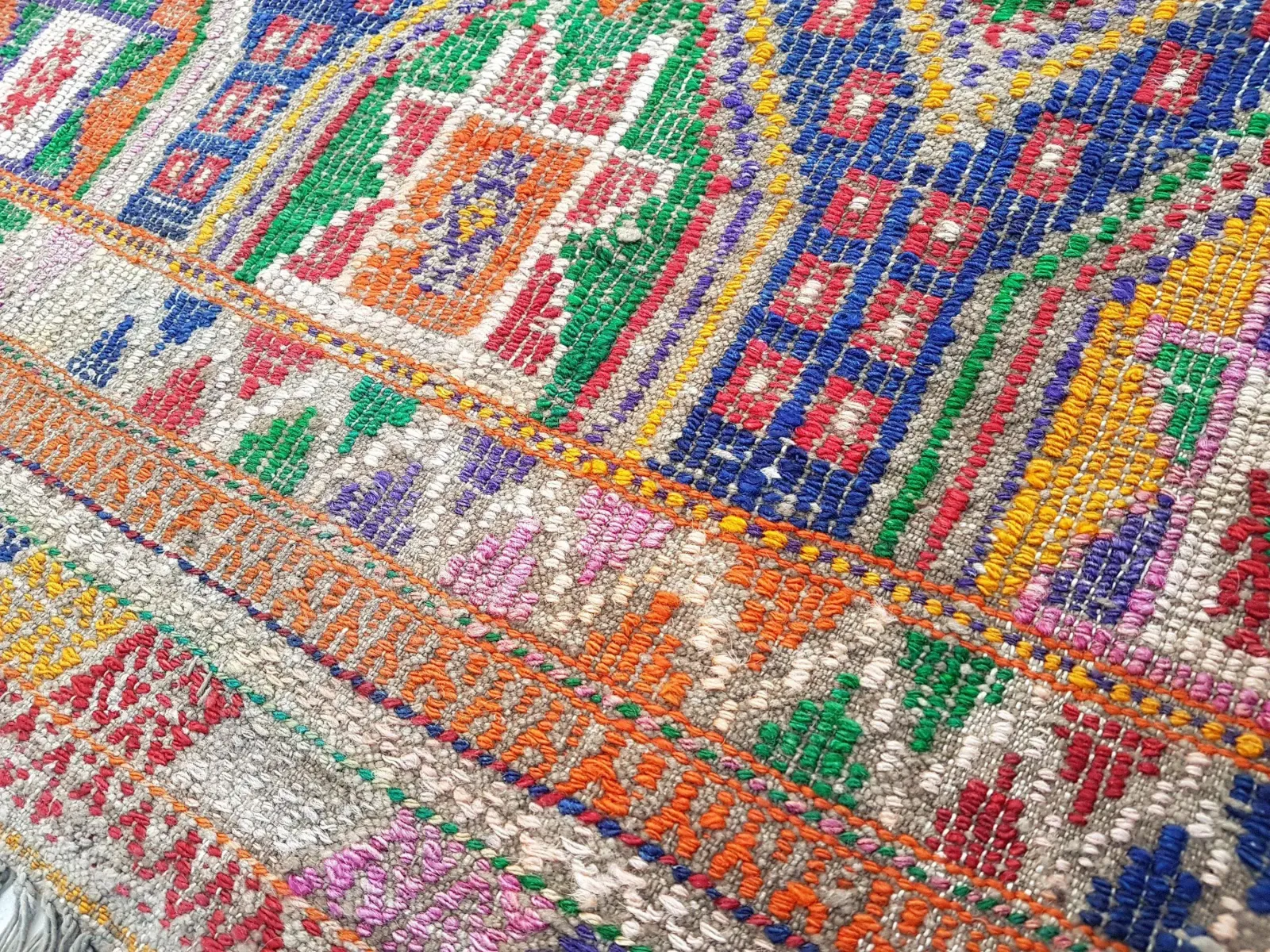 photo for sale Turkish Jajim Kilim Rug 6'1" X 7'5"