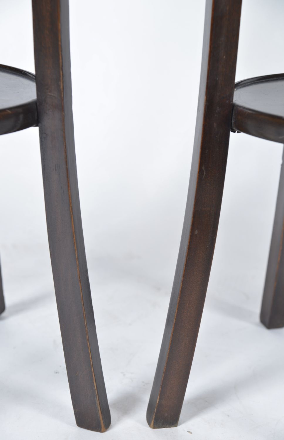 295.0 Pair Antique Mahogany Birch Wood Plant Stands Jardinières Torchiere English photo