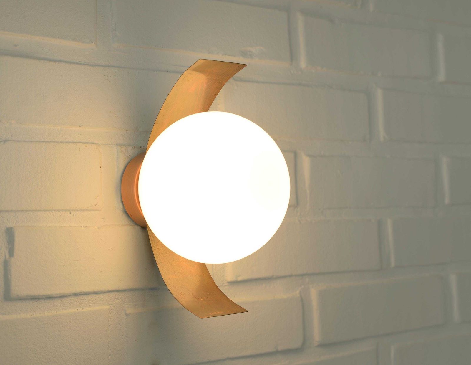 Vintage Wall Lamps / 1 Of 4 / Brutalist Sconces / Copper Ceiling Light / Mid Century Sputnik Light Fixture / Yugoslavia 1970's /