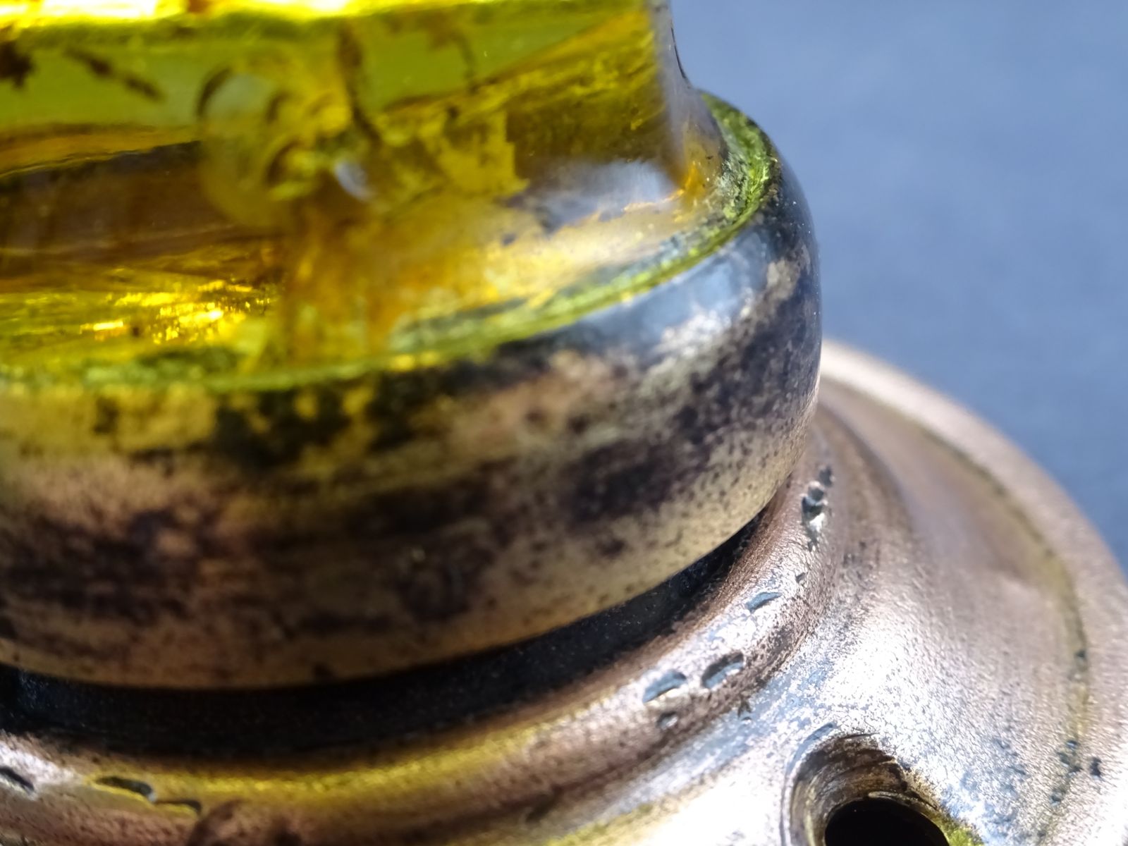 Victorian Yellow/Amber Glass Door Knob photo Home Fixtures
