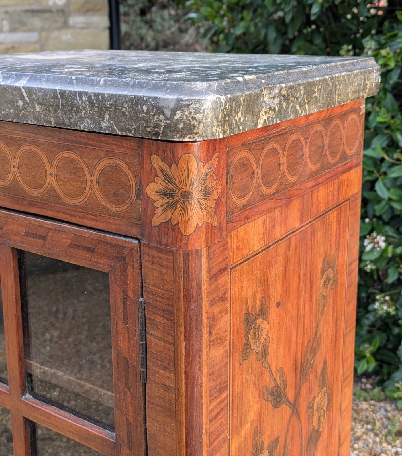 Rare 18th Century French Kingwood & Marble Side Cabinet photo for sale