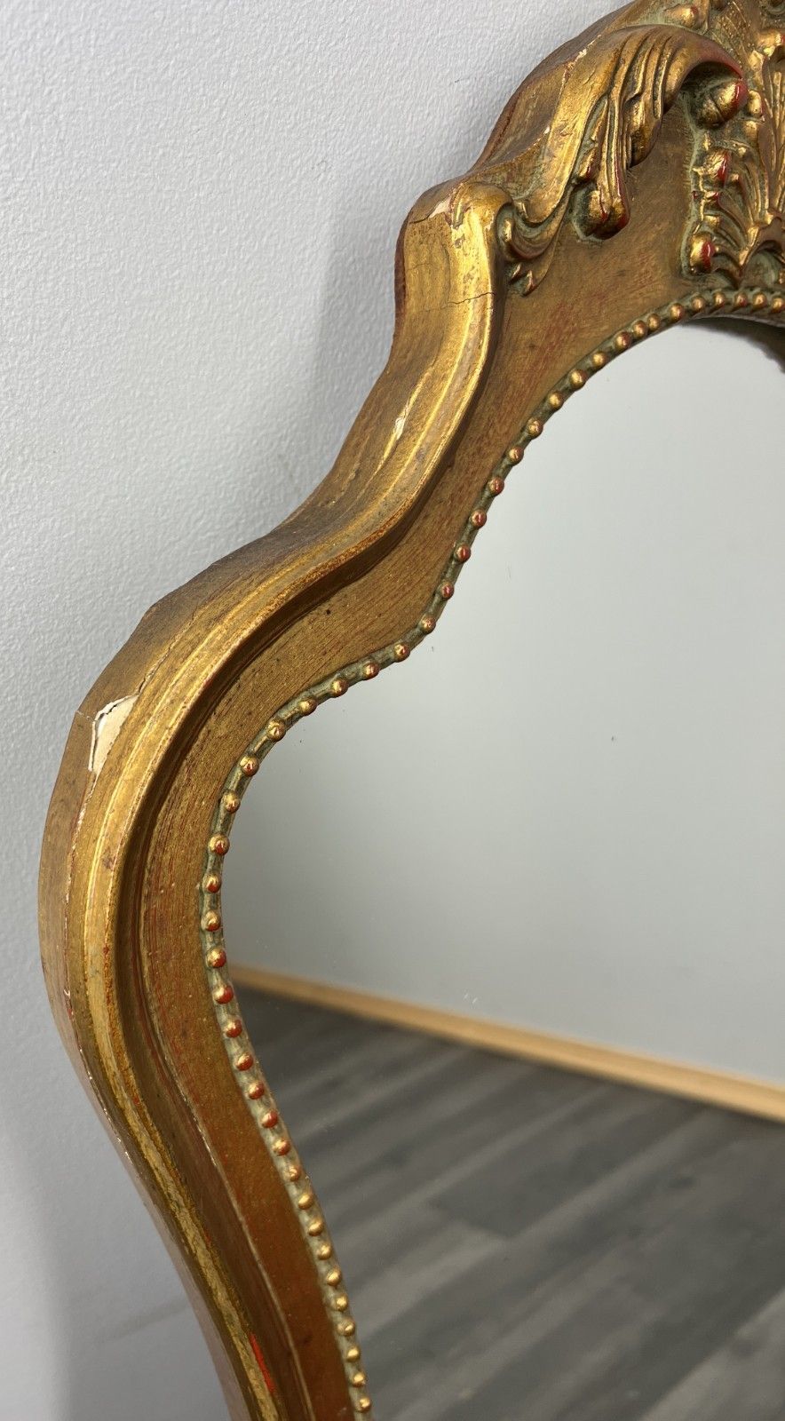 Mirror Vintage French Ornate Wall Mirror Gilt Frame Wall Decor Lot 4712 photo for sale