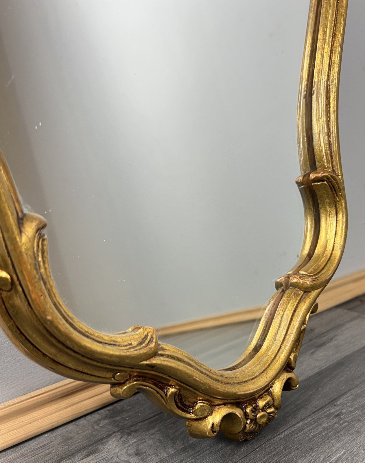Mirror Vintage French Ornate Wall Mirror Gold Finish Wall Decor Lot 4711 photo Home Decor