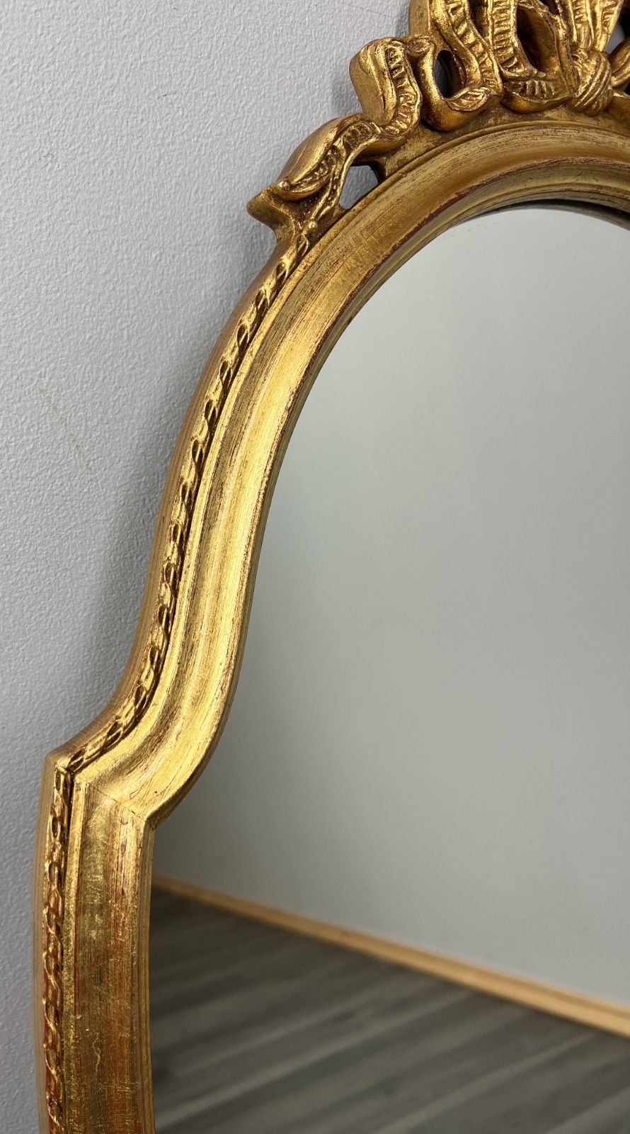Mirror Vintage French Ornate Wall Mirror Gold Finish Wall Decor Lot 4713 photo Home Decor