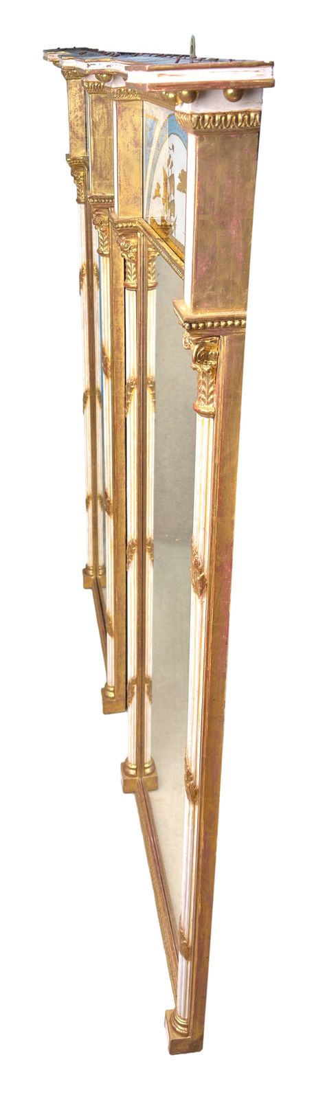 photo furniture Pair Of Early 19th Century Painted & Gilded Pier Mirrors (England, Circa 1820)