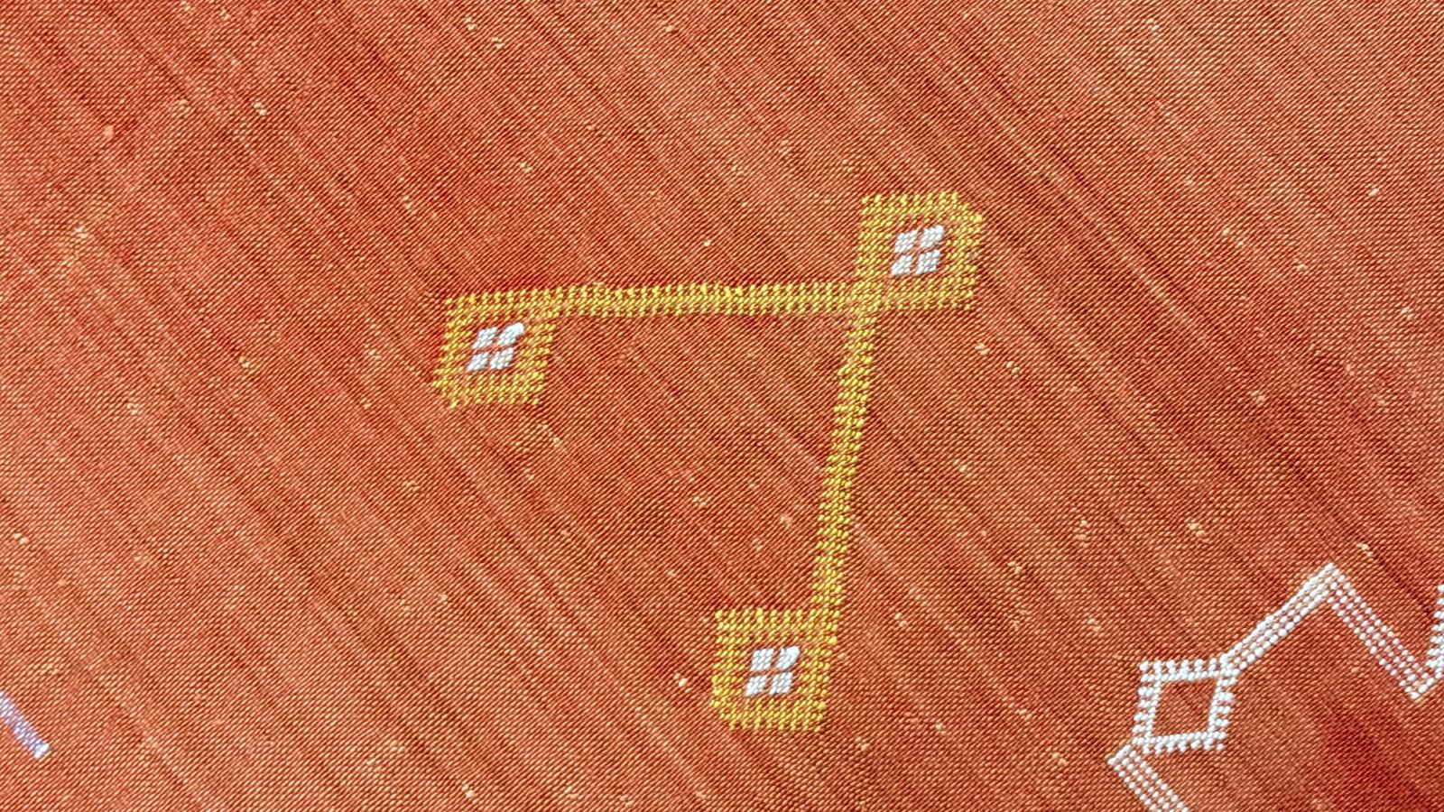 photo vinterior Vintage Kilim Rug Moroccan Orange Geometric Handmade Flatweave Carpet Livingroom