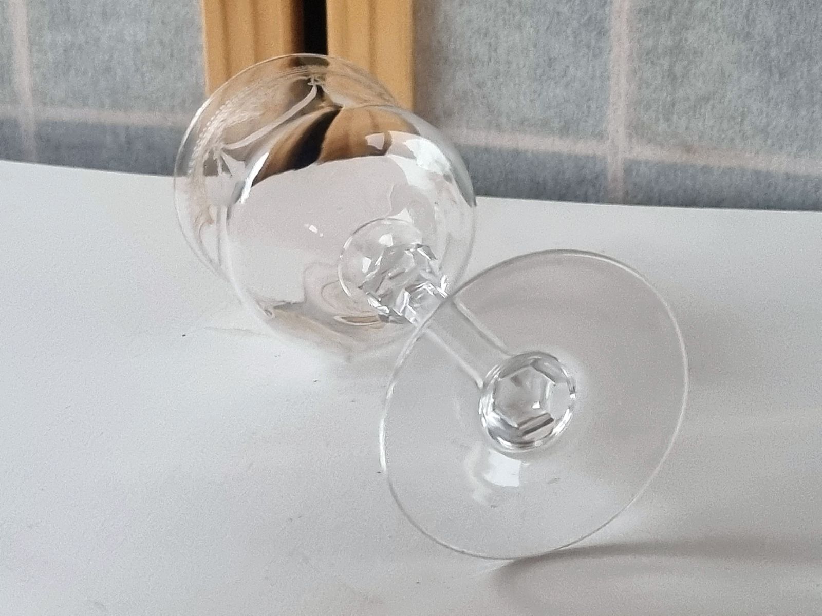 Antique Crystal Stemmed Glass, Saint Louis photo furniture