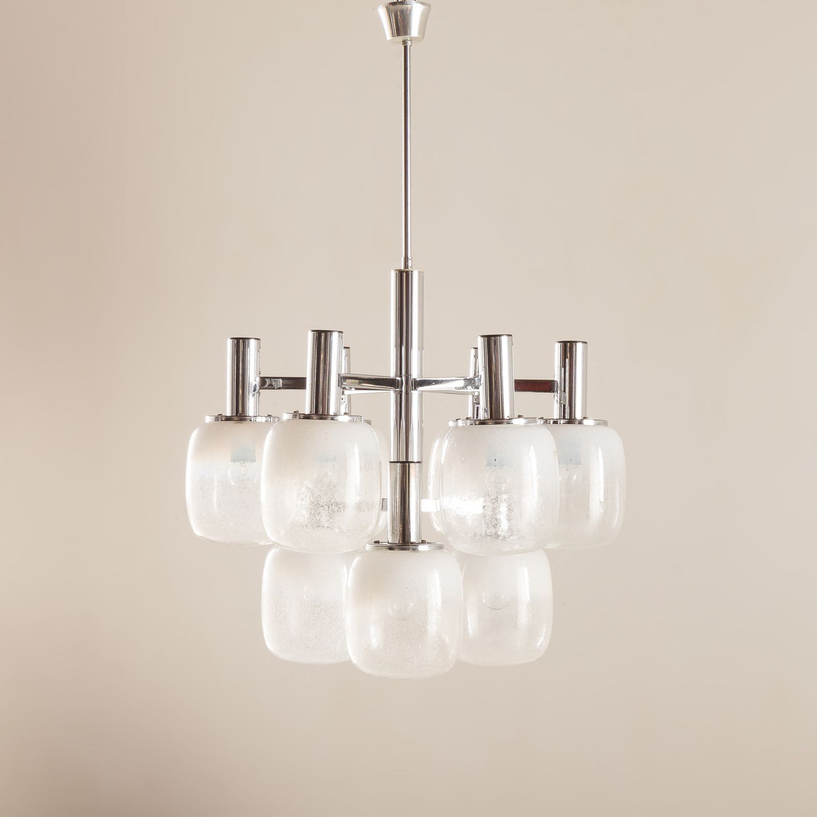 Targetti Sankey Murano Glass Chandelier, 1970s photo furniture