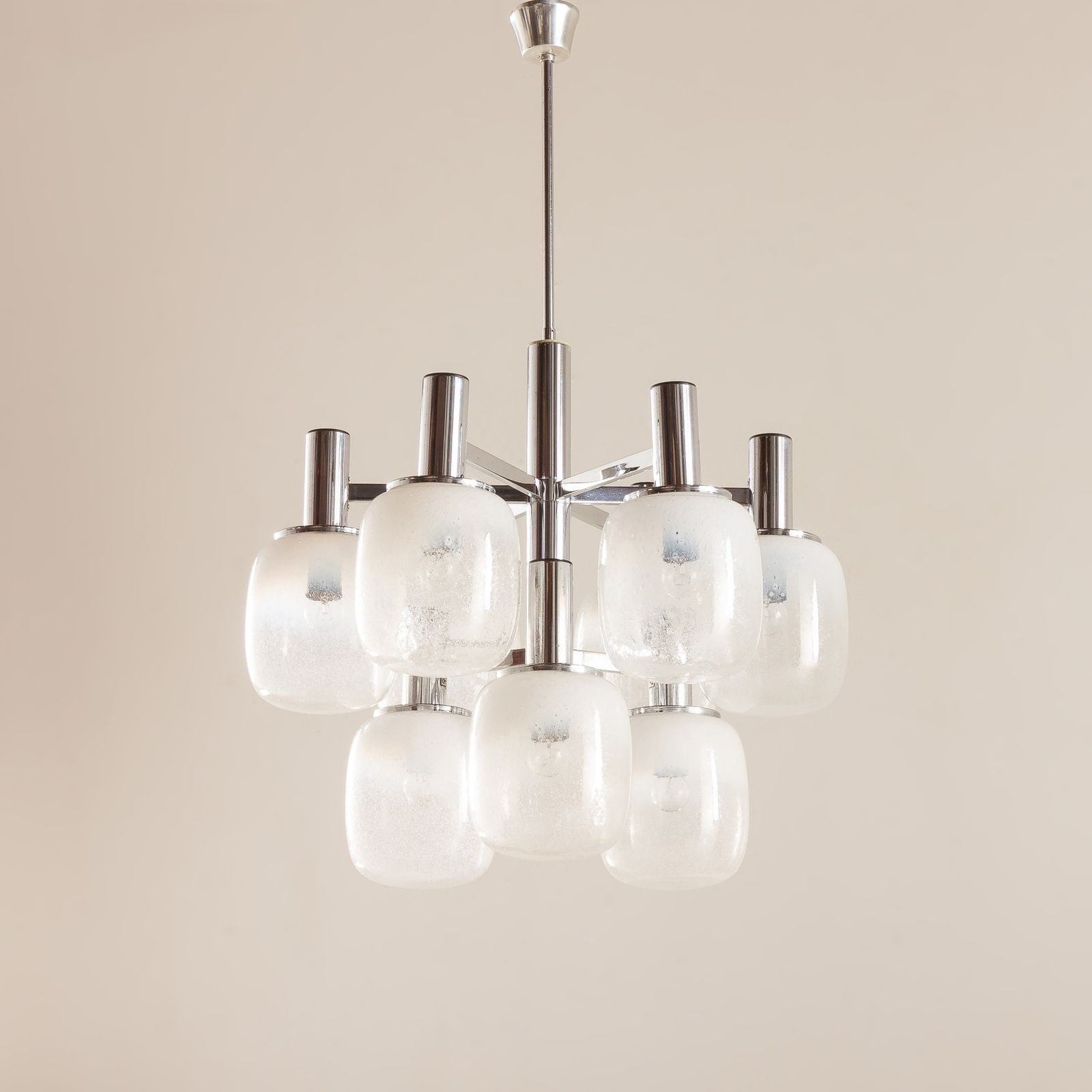 Targetti Sankey Murano Glass Chandelier, 1970s photo for sale