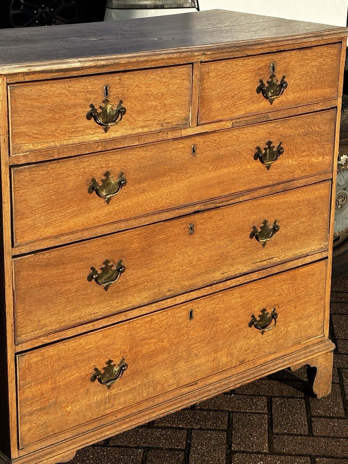 Georgian Light Oak Chest Of Drawers. photo furniture