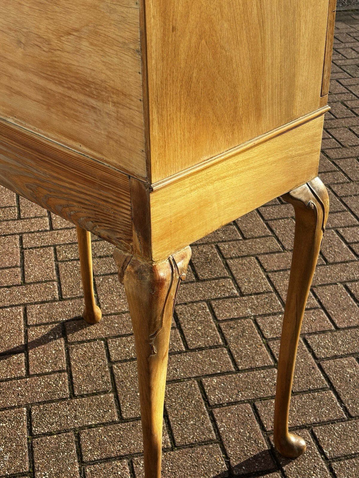 1219.0 Original Art Deco Birds Eye Maple Cocktail Cabinet With Fitted Interior & Drawer photo
