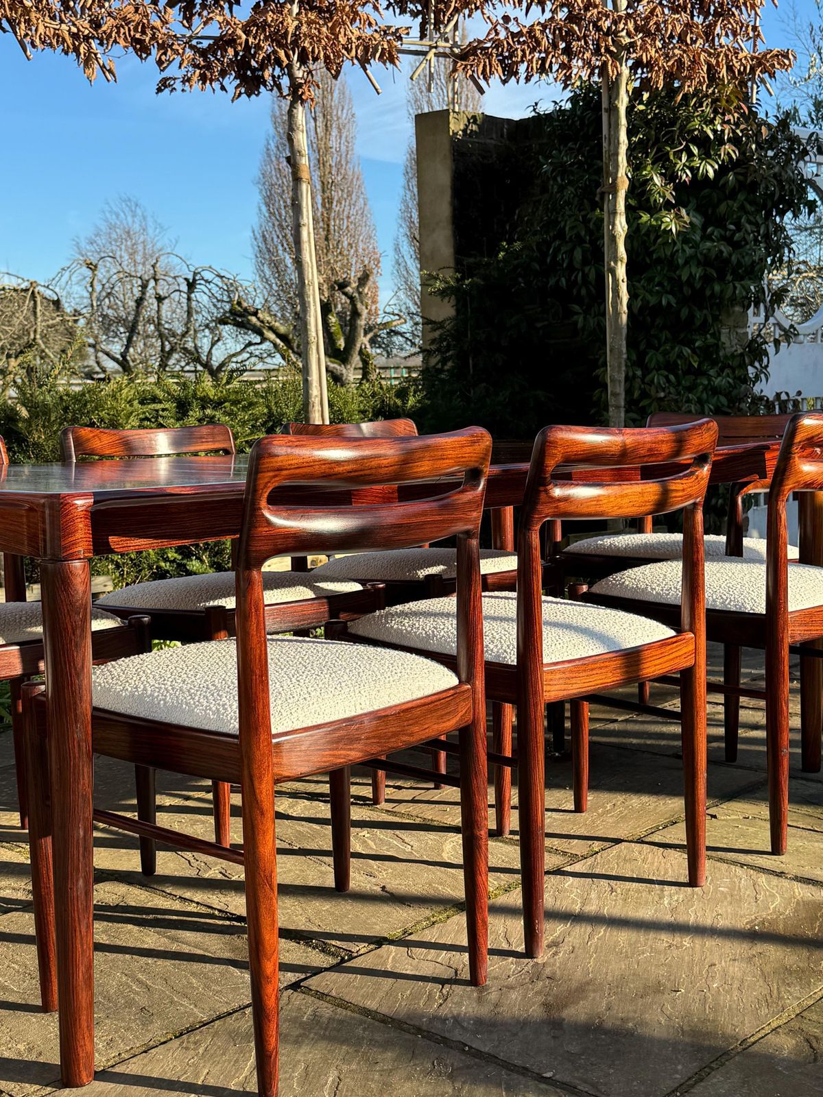 Mid Century Modern Danish Rosewood Dining Table And Eight Rosewood Chairs By H W Klein For Bramin 1960s   Pending A10 Certificate photo furniture