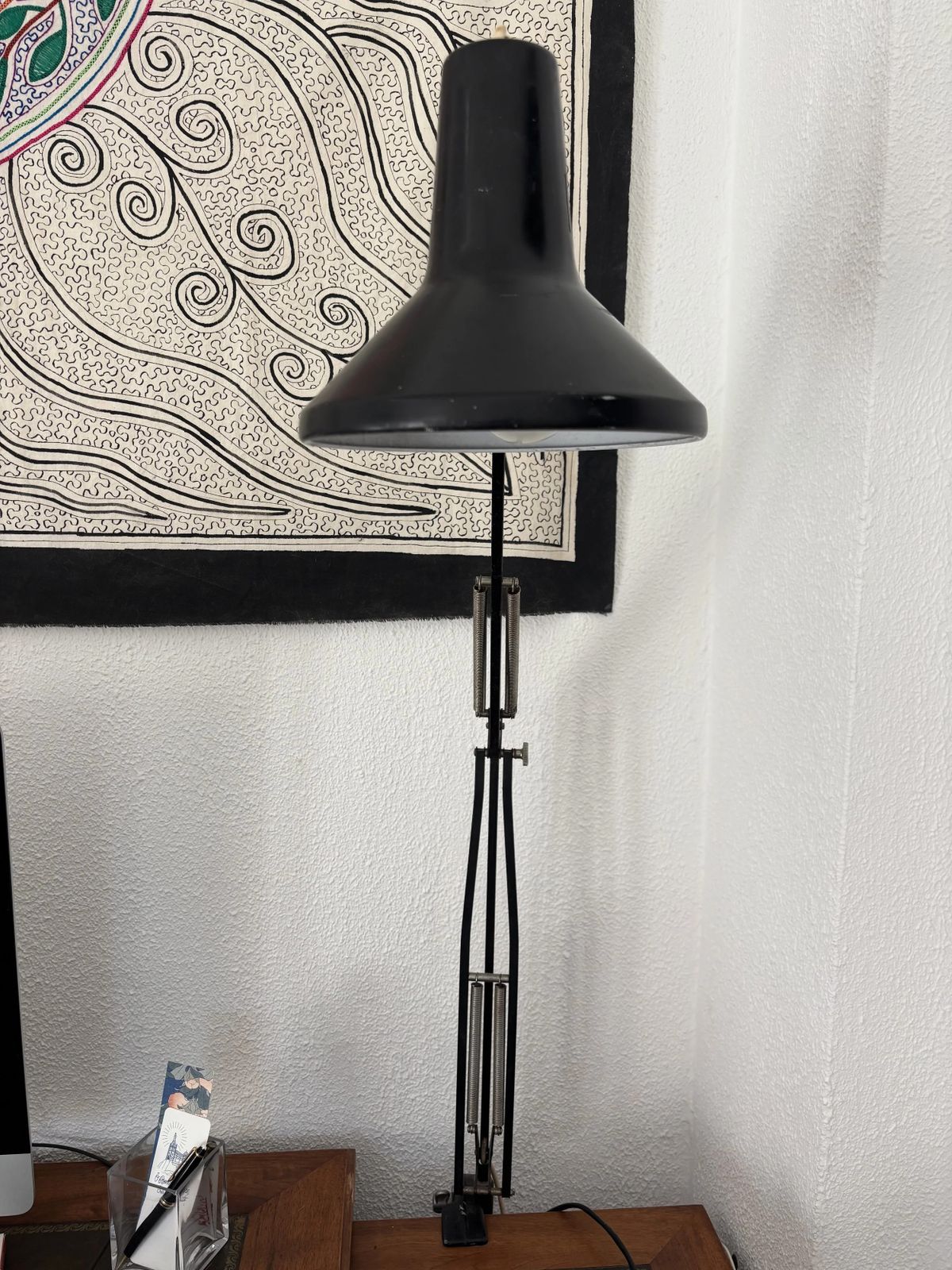 Lighting Vintage 1960s Architect's Lamp, Luxo L1 Black Mid Century Design   80 Cm photo