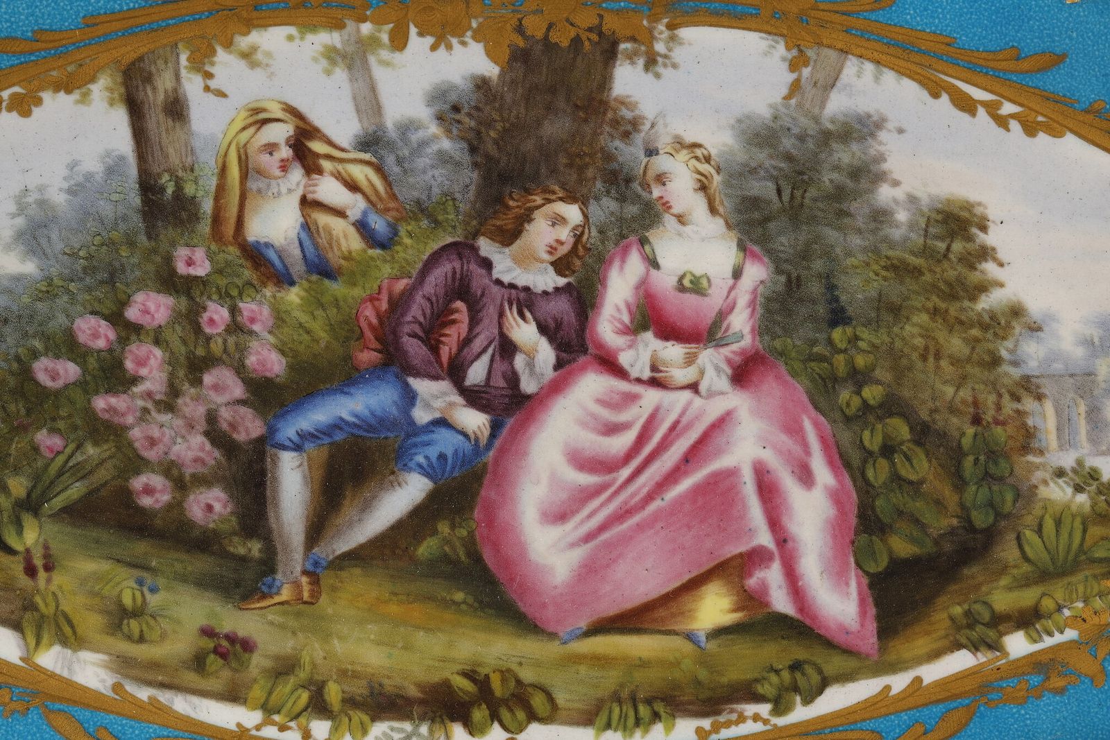 photo for sale Louis XV Style Box In Rosewood, Gilt Bronze And Porcelain, Napoleon III