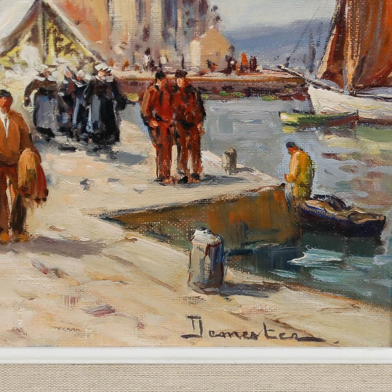Eugene Demester (1914 1984) Mid 20th Century Oil, Loctudy, France photo buy