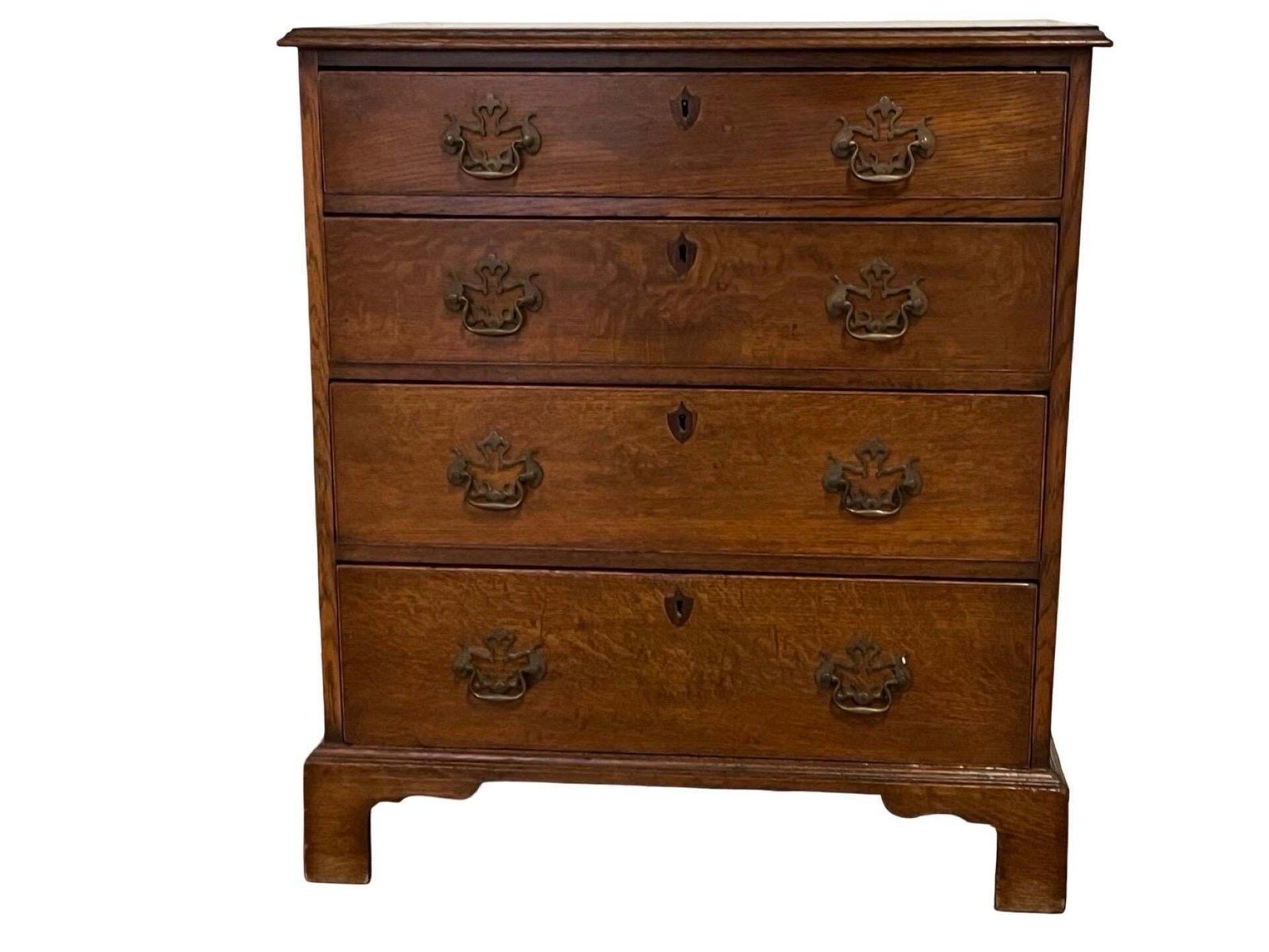 18th Century English Oak Georgian Chest Of Dreawers photo furniture
