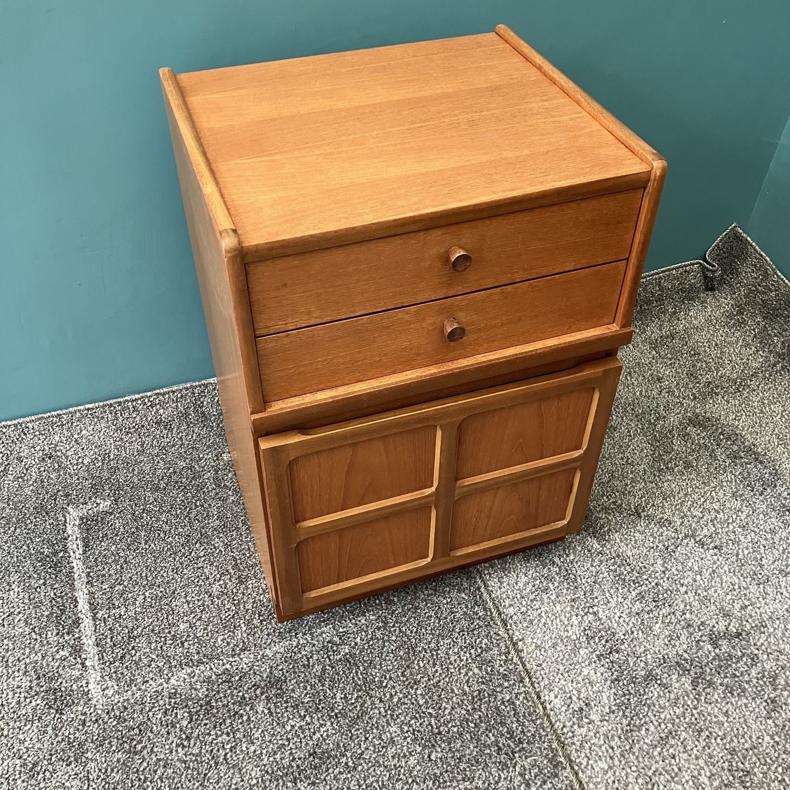 A Nathan Squares Mid Century Cabinet Made By Parker Knoll photo 195.0