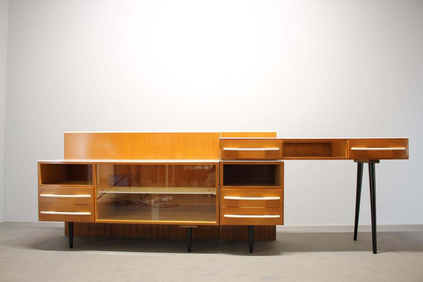 Mid Century Modular Desk And Storage Unit By Mojmír Požár, Up Závody, 1960s photo furniture