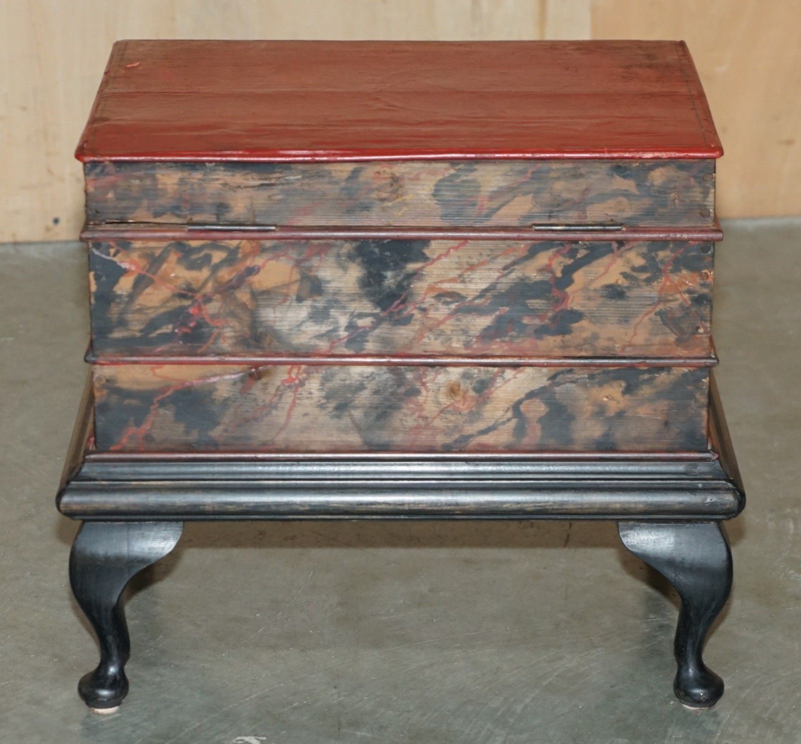 photo furniture Matched Pair Of Antique Victorian Faux Book Side End Lamp Wine Storage Tables