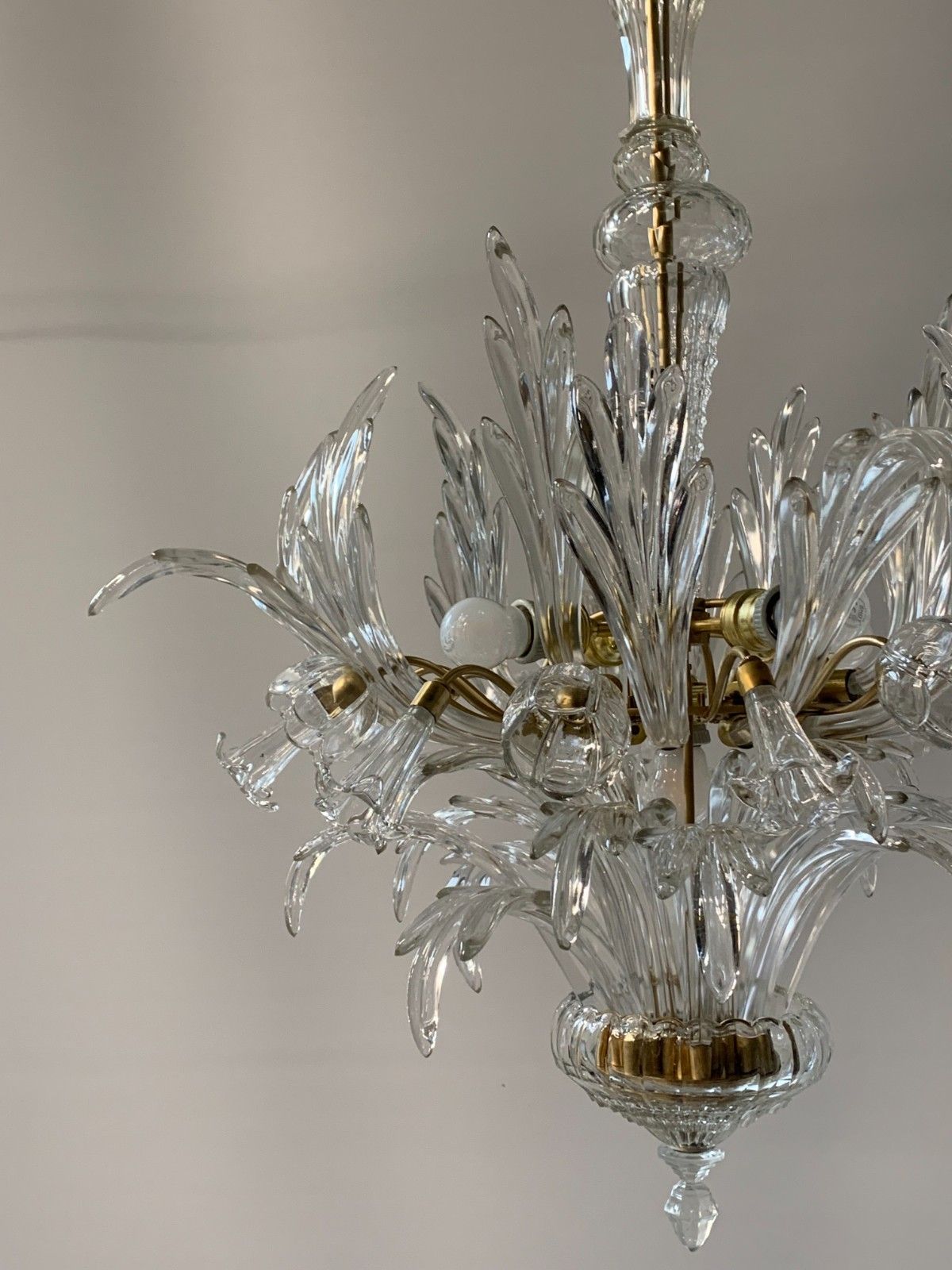 Murano Glass Chandelier Attributed To Seguso V.A. 1960 photo vinterior