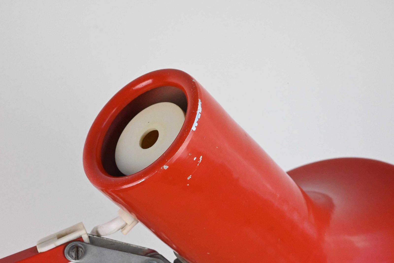 Vintage Szarvasi Hungary Industrial Desk Lamp, Architect Lamp, Orange Desk Lamp, Mid Century Lamp, Mid Century Lighting, Table Lamp photo vintage