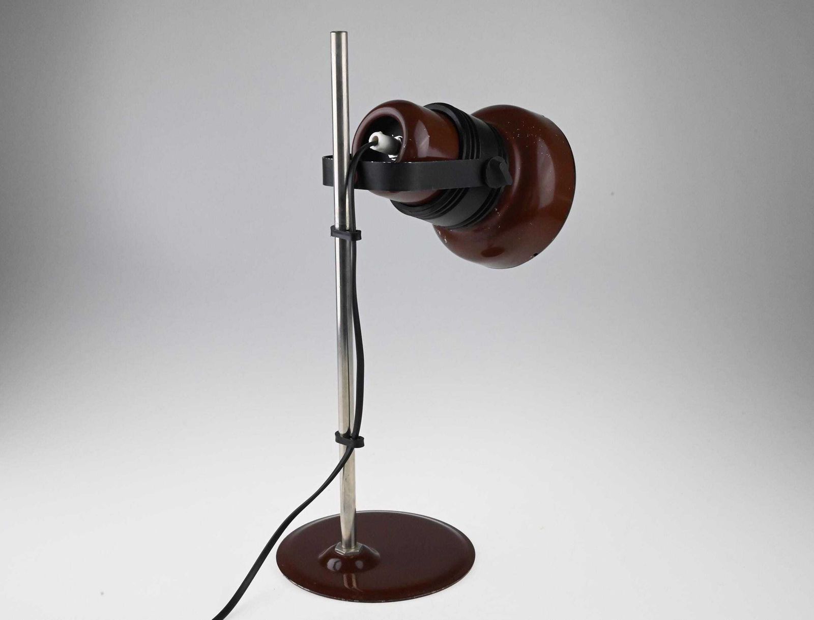 Vintage Brown Table Lamp By Elekrofem, Hungarian Lamp, Industrial Desk Lamp, Industrial Lamp, Desk Lamp, Brown Lamp, Table Lamp, Retro Lamp photo 141.0