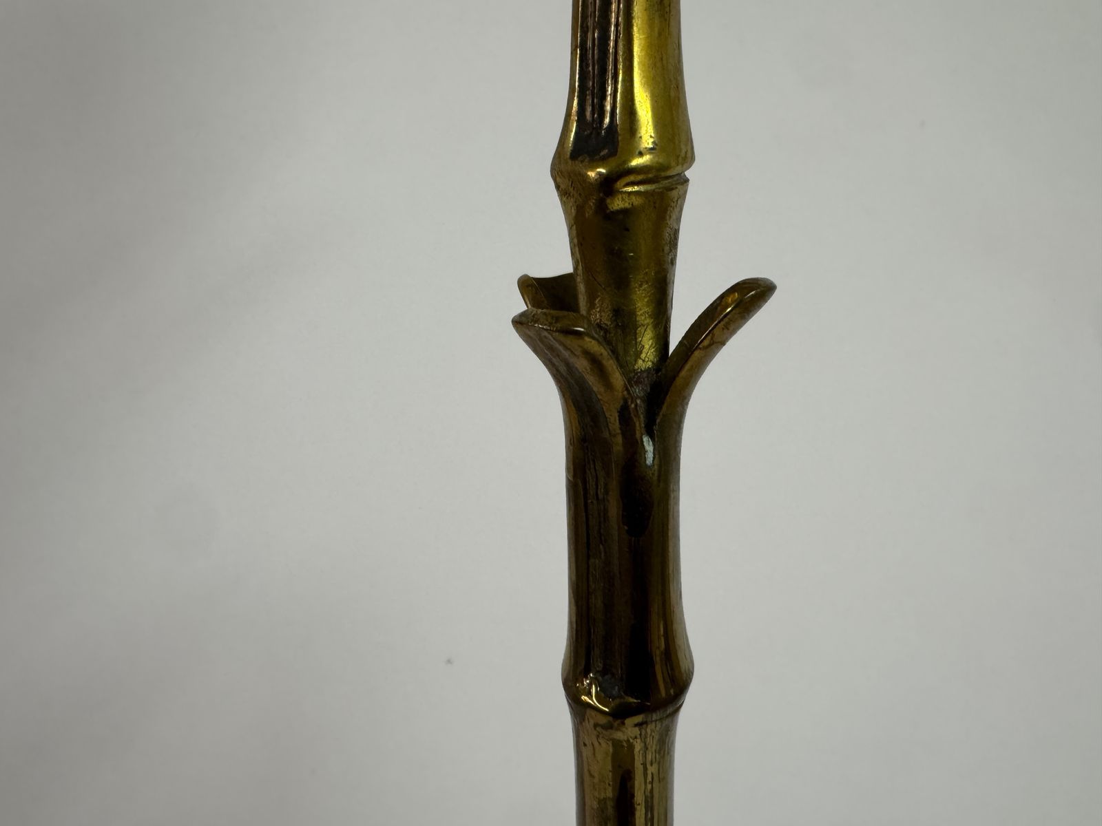 Mid Century Brass Faux Bamboo Floor Lamp photo buy