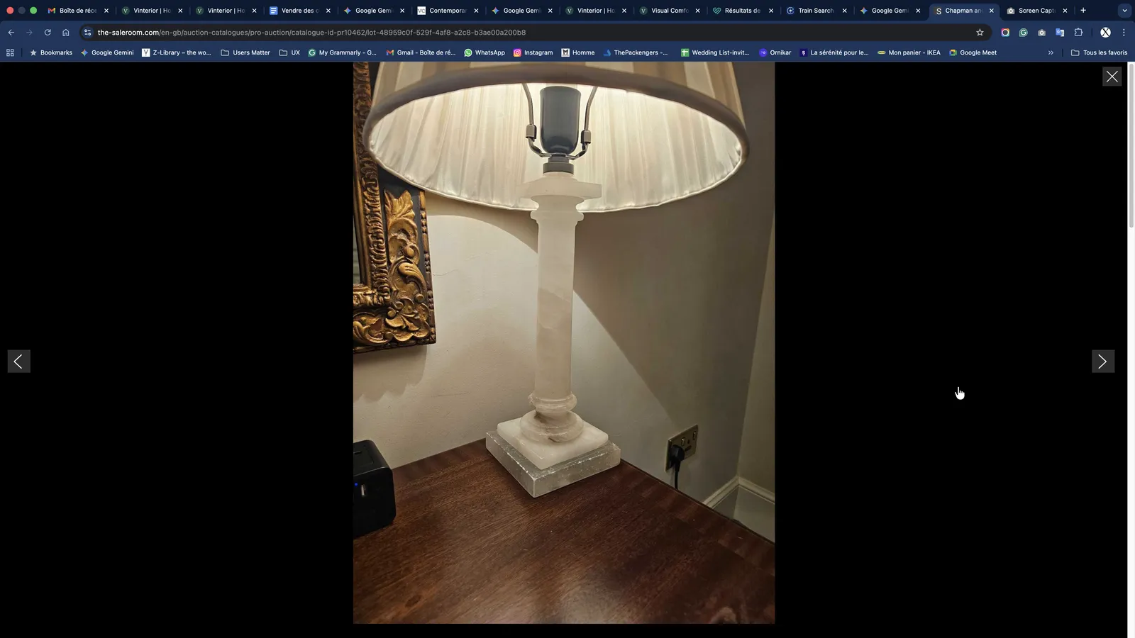The Savoy London | Chapman & Myers For Visual Comfort Alabaster Lamp photo furniture