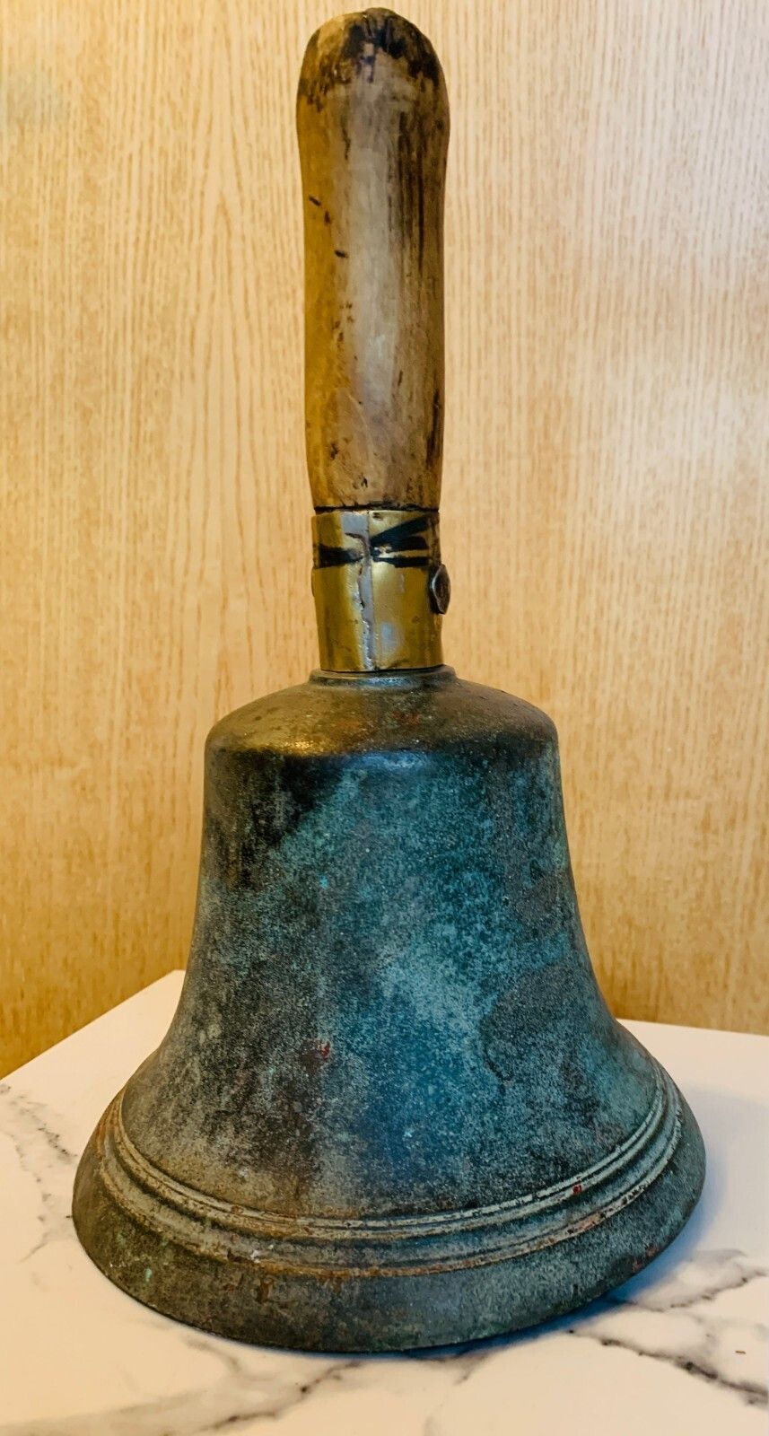 photo buy Rare Georgian Bronze Town Crier’s Bell Watchman’s Alarm Handbell (C. 1714–1830)