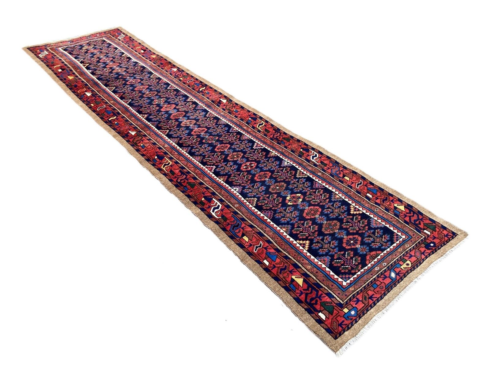 Antique Hamadan Runner 4.05m X 1.05m photo for sale