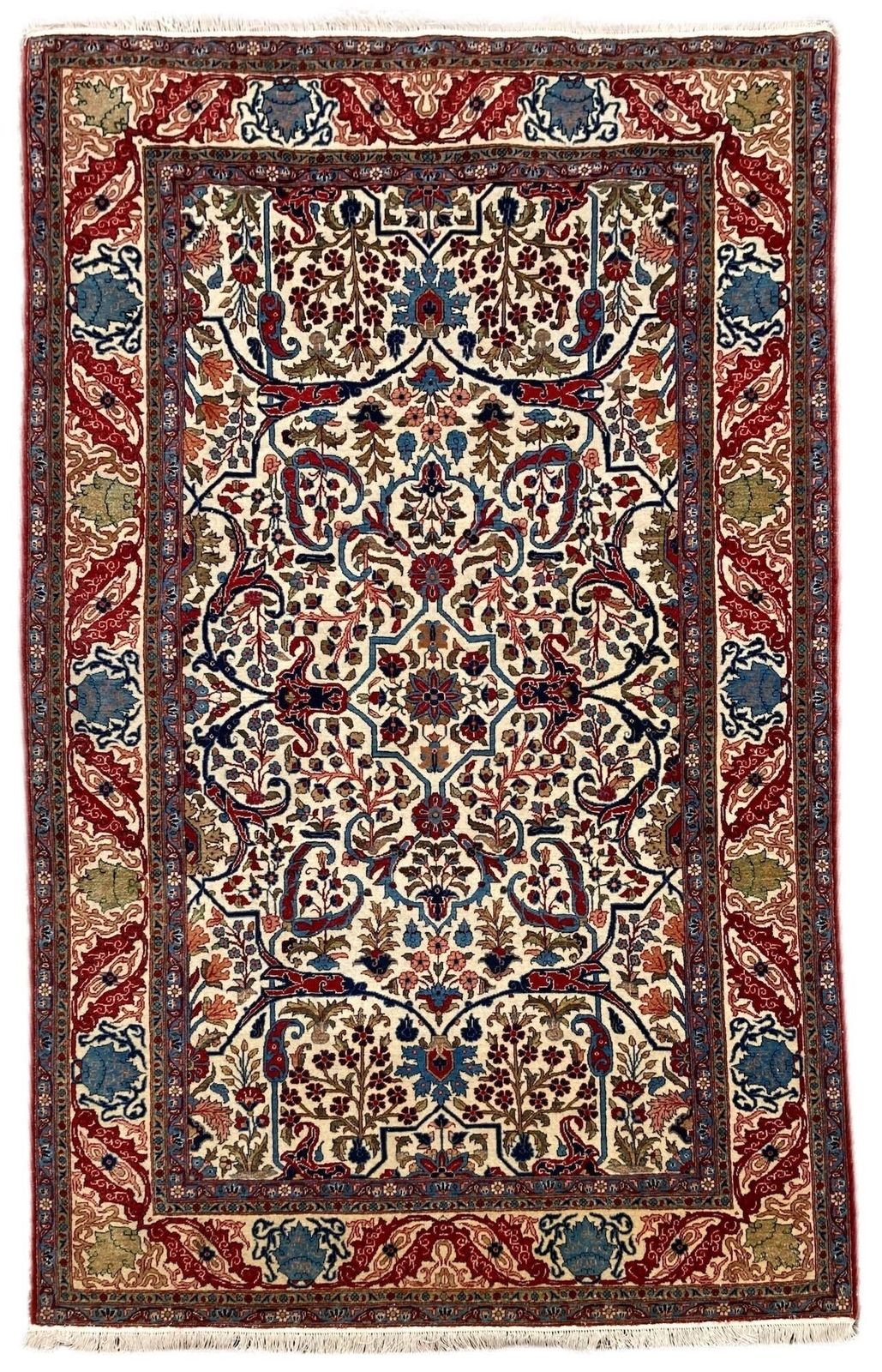 Antique Qum Rug 2.10m X 1.36m, 1910s