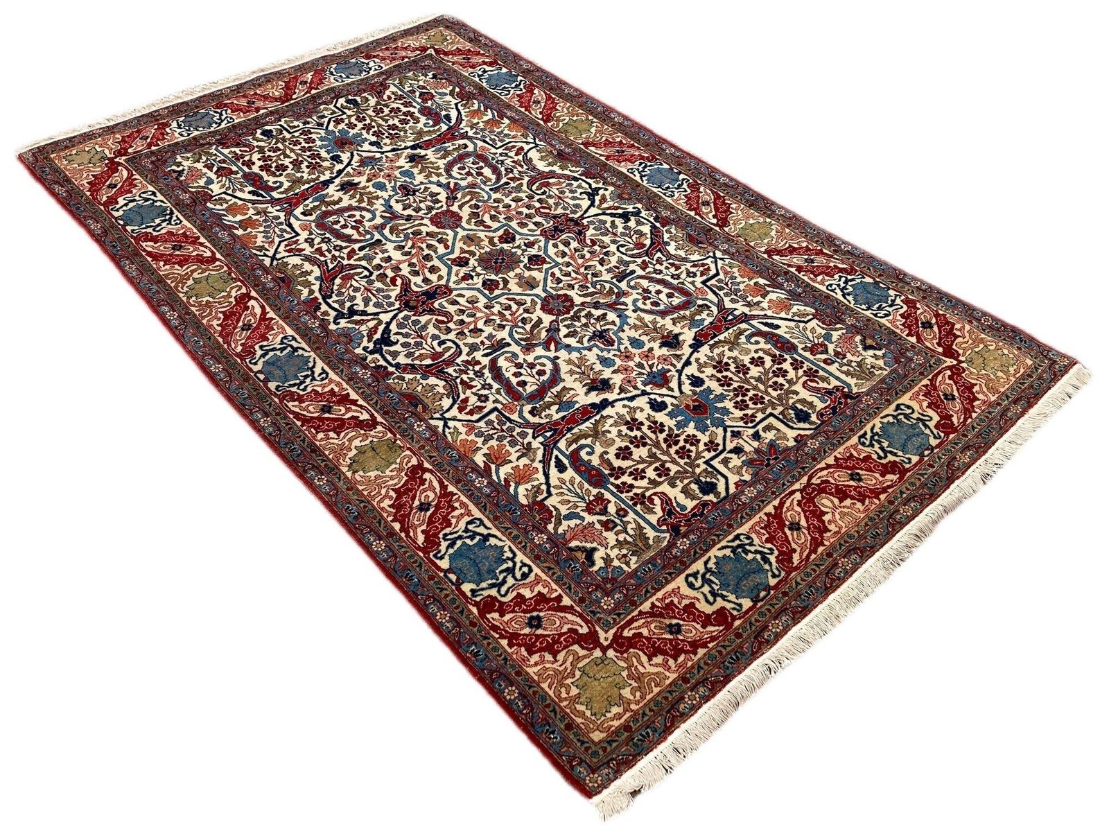 Antique Qum Rug 2.10m X 1.36m, 1910s photo for sale