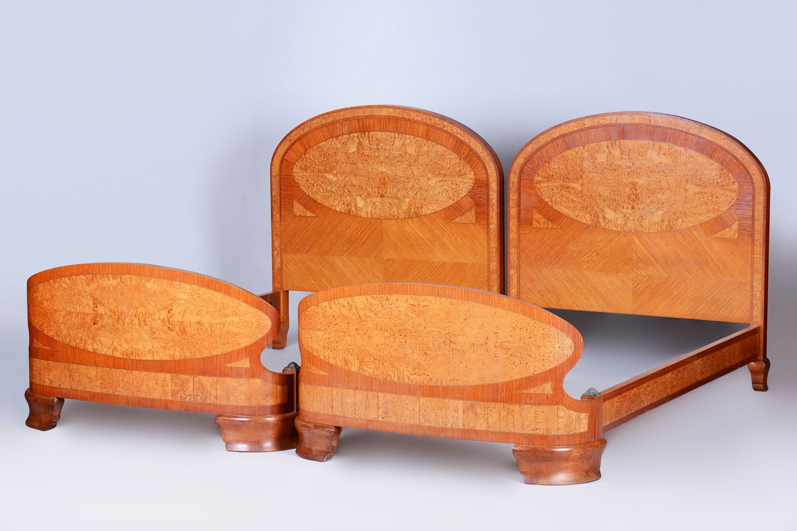 Restored Art Deco Unique Bedroom Suite, By Louis Majorelle, Fance, 1930s photo vintage