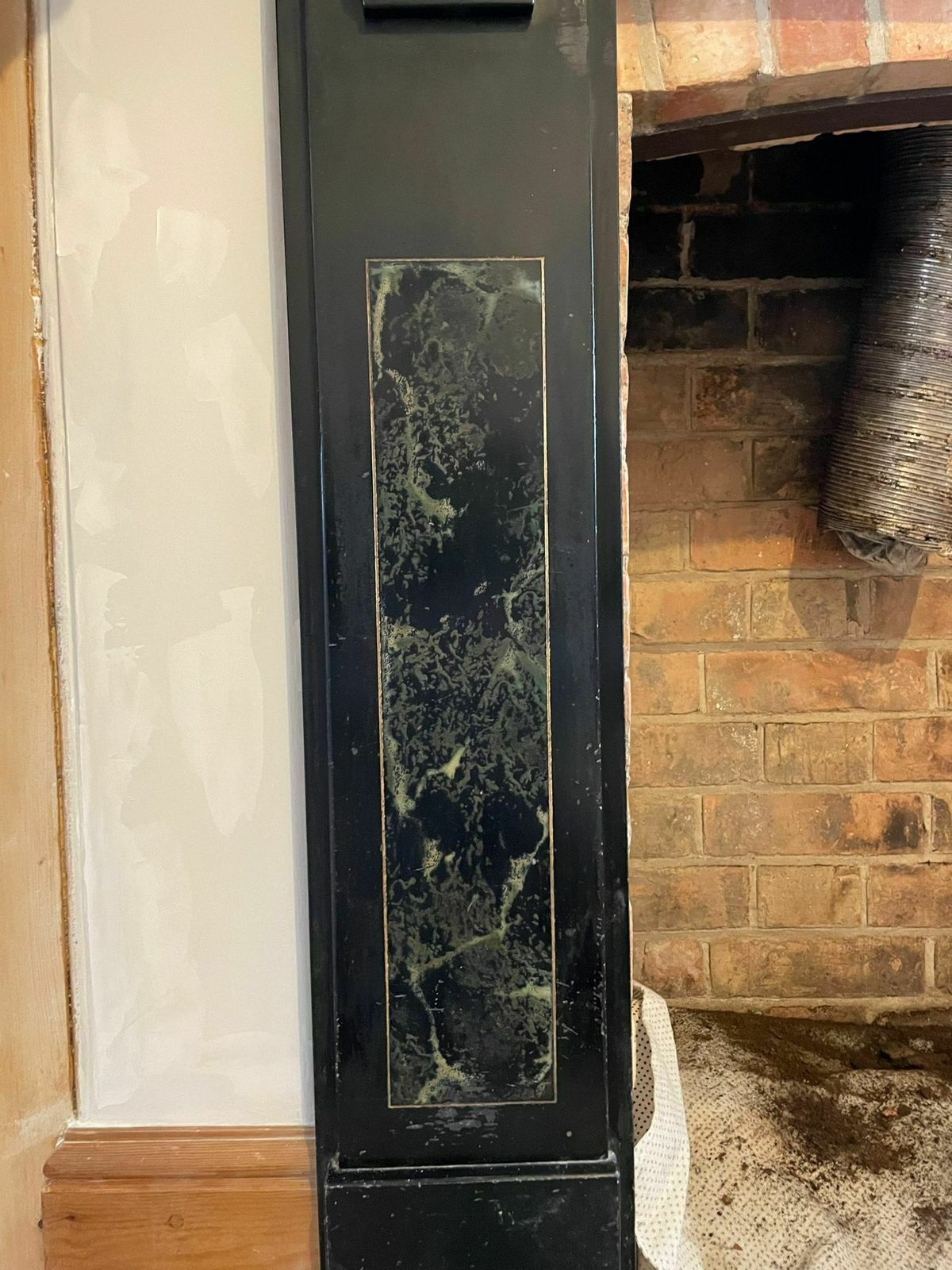Edwardian Marbleised Slate Fire Surround With Corbels photo Home Fixtures