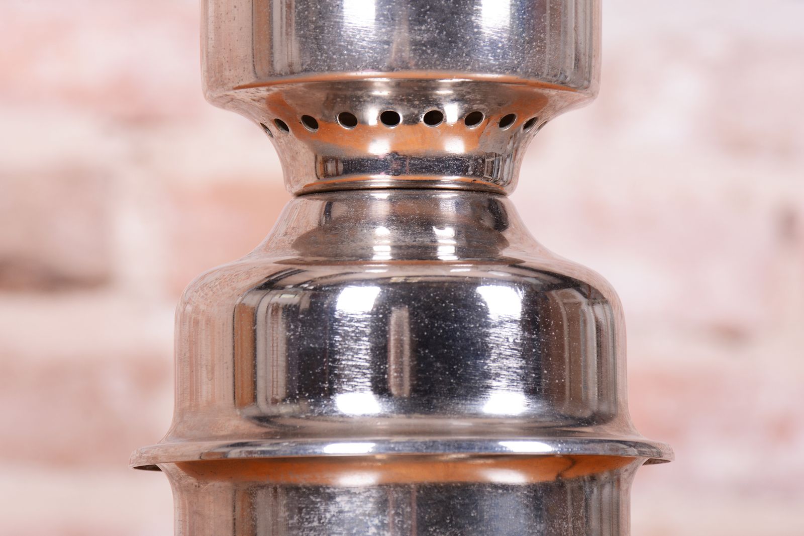 photo furniture Restored Art Deco Table Lamp, Chrome Plated Steel, Glass, Czech, 1920s