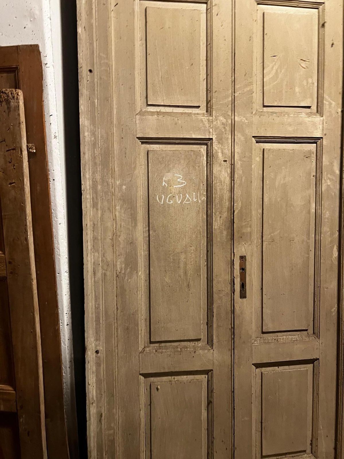 Set Di N. 3 Porte In Legno Laccato, Complete Di Telaio A Doppia Ala, Italia photo vinterior