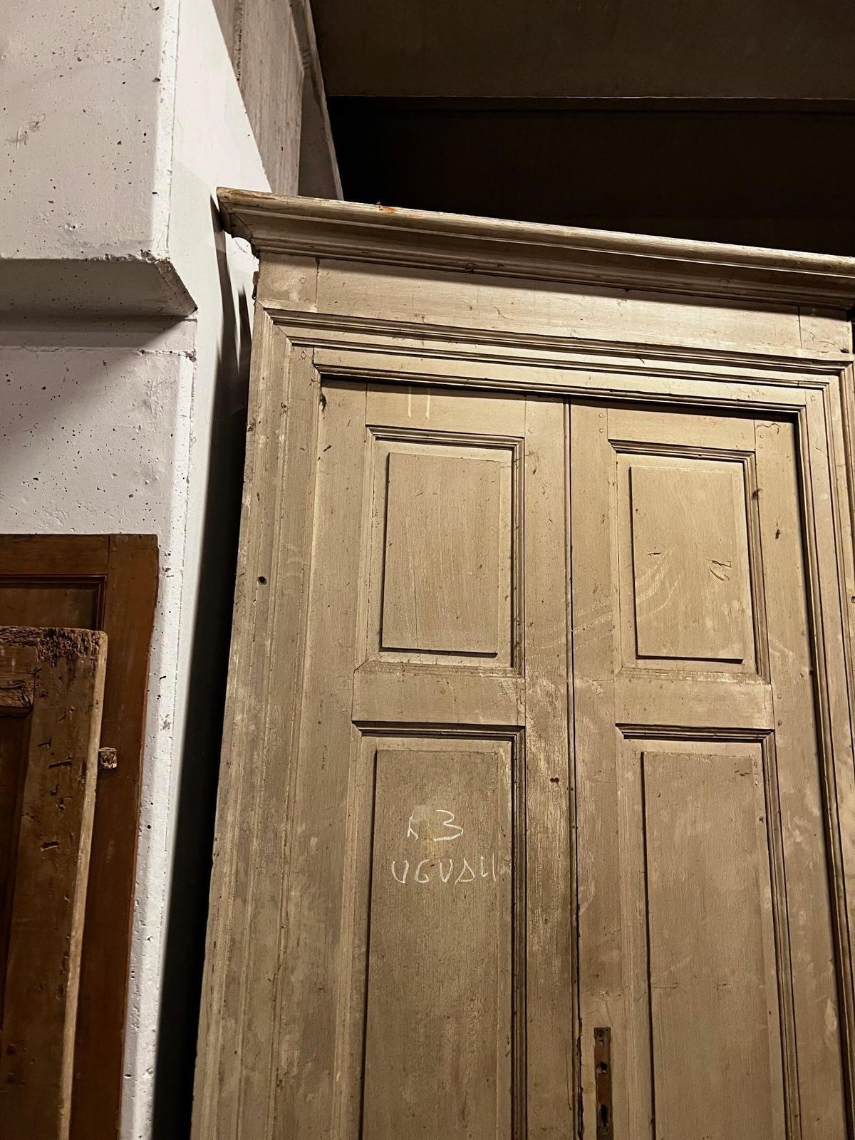 Set Di N. 3 Porte In Legno Laccato, Complete Di Telaio A Doppia Ala, Italia photo buy