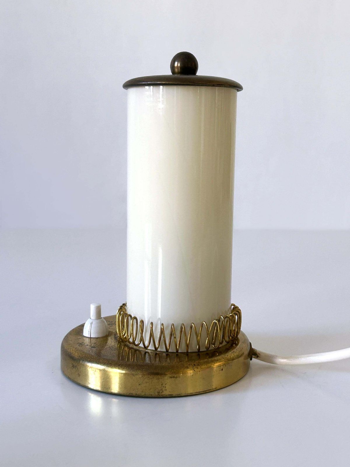 Set Of Two Lovely Mid Century Modern Bedside Table Lamps Germany 1950s photo vinterior