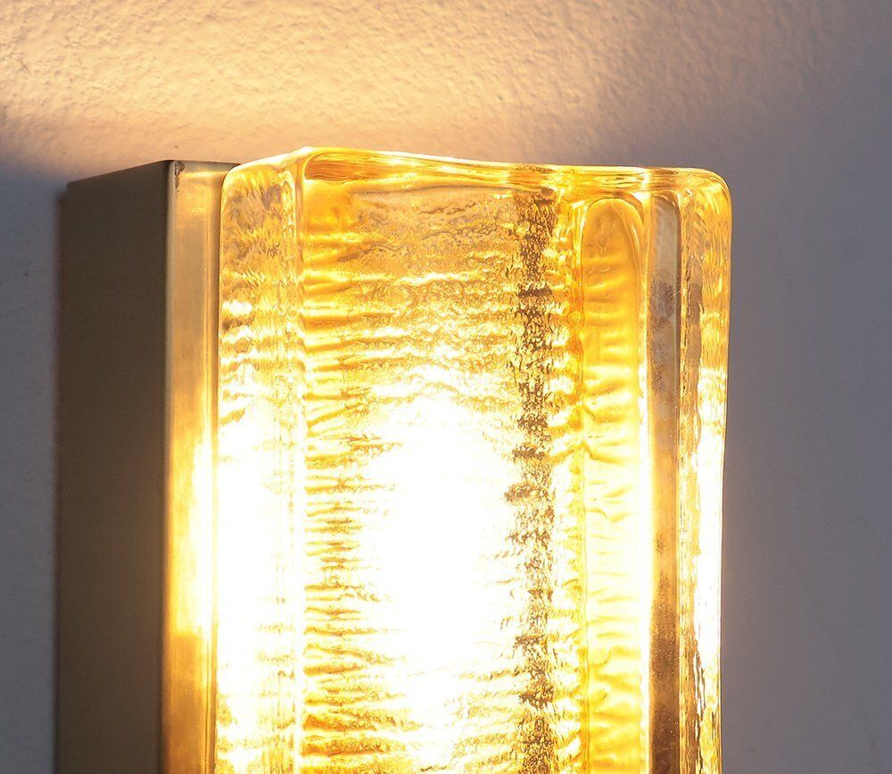 Vitrika Atlantic Brass And Glass Wall Lamps, 1960s, Set Of 2 photo 515.0