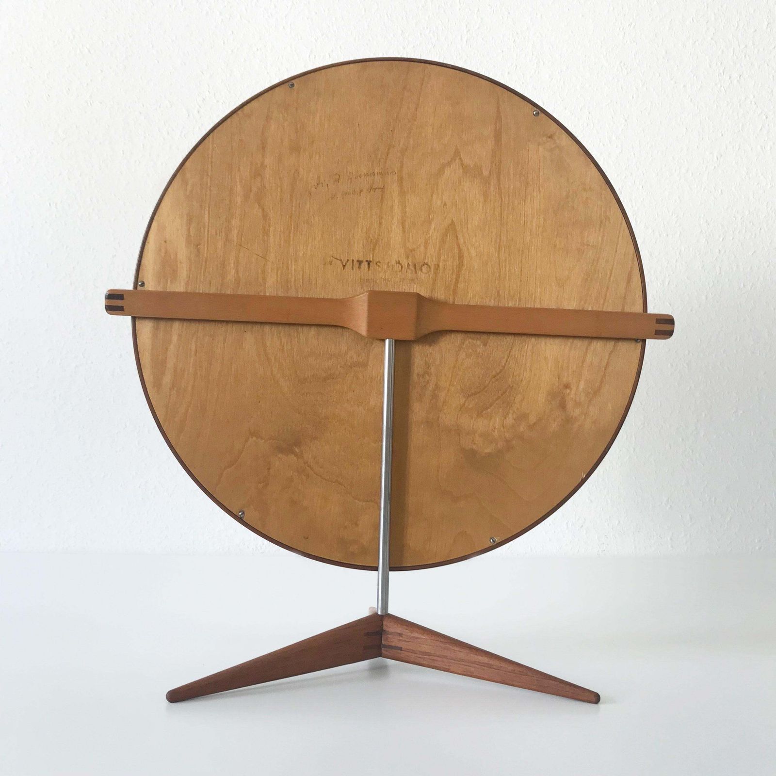 3036.0 Elegant Teak Table Mirror By Uno & östen Kristiansson For Luxus Sweden 1960s photo