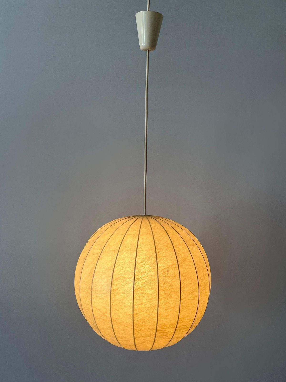 Amazing Mid Century Goldkant Cocoon Pendant Lamp Or Hanging Light Germany 1960s photo vintage